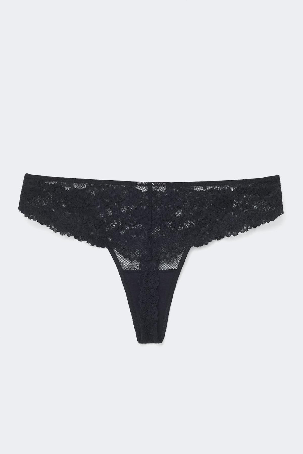 3-pack scallop lace thong