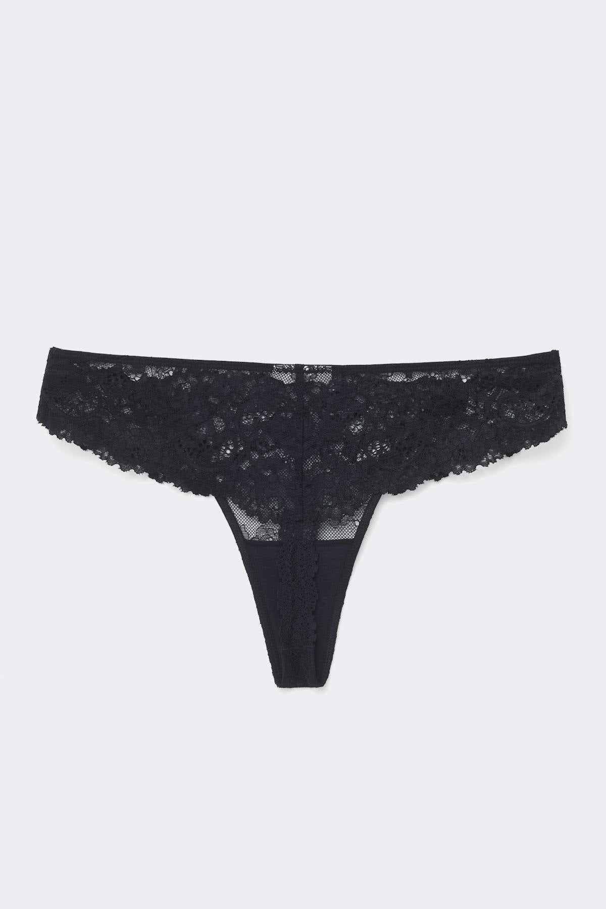 3-pack scallop lace thong