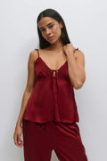 Satin loungewear singlet