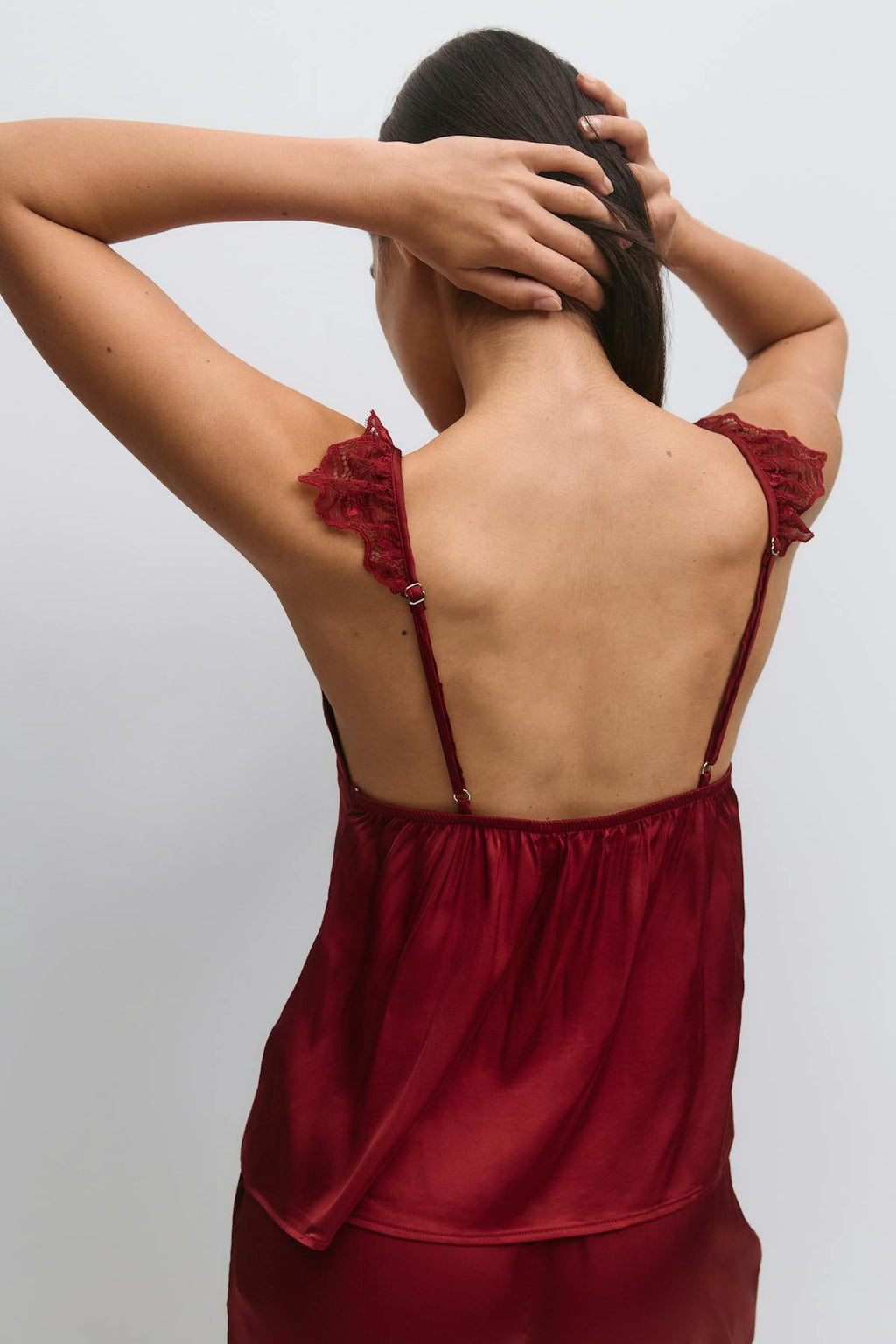 Satin loungewear singlet