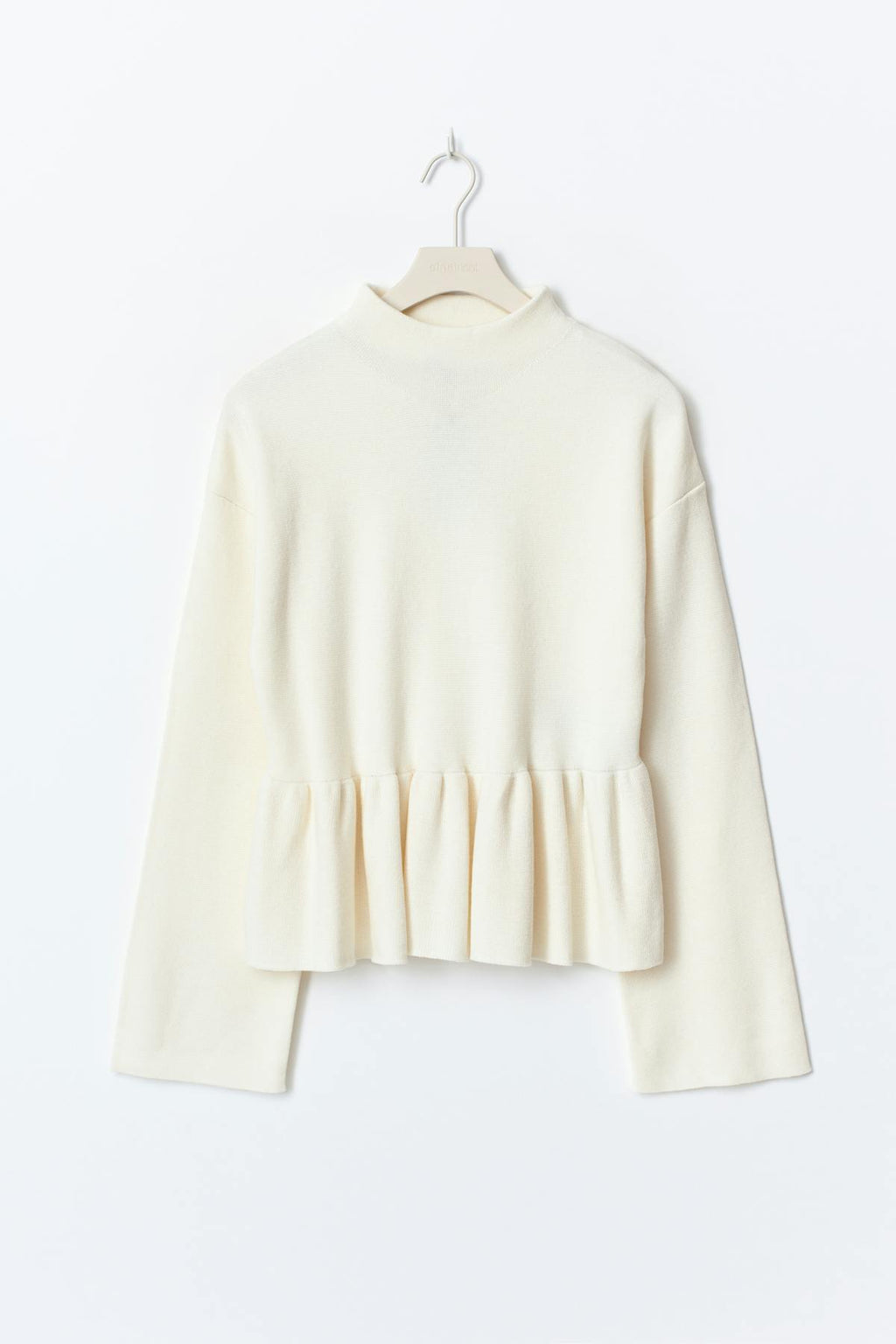 Knitted peplum top