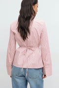 Shaped tie blouse
