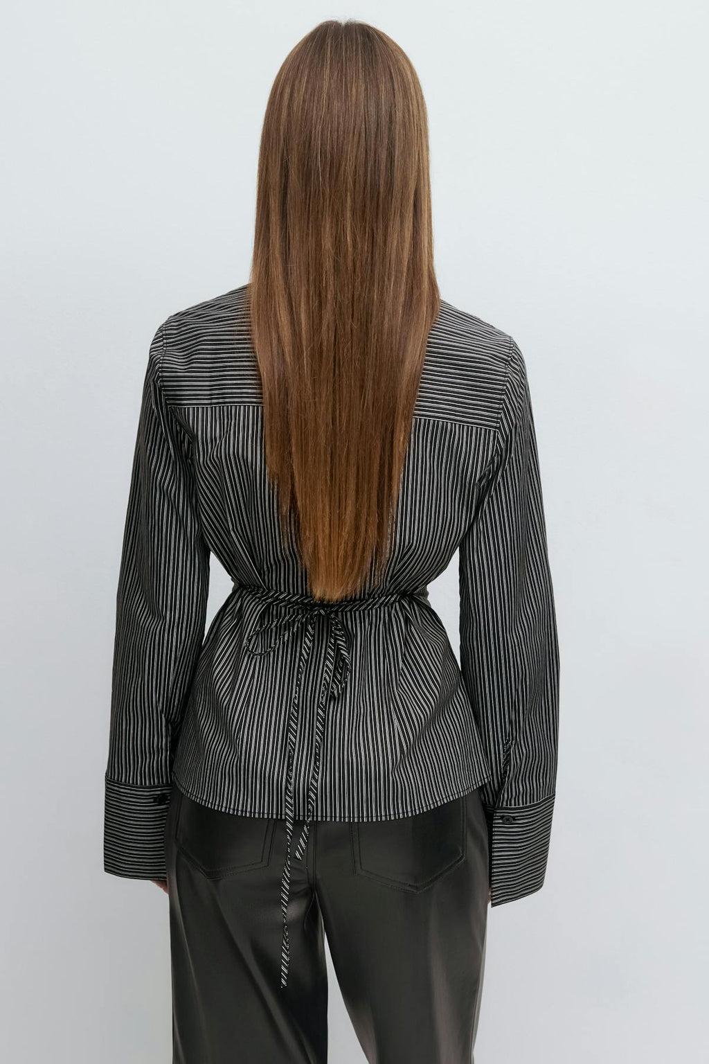 Shaped tie blouse