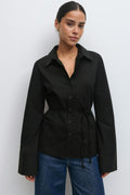 Shaped tie blouse