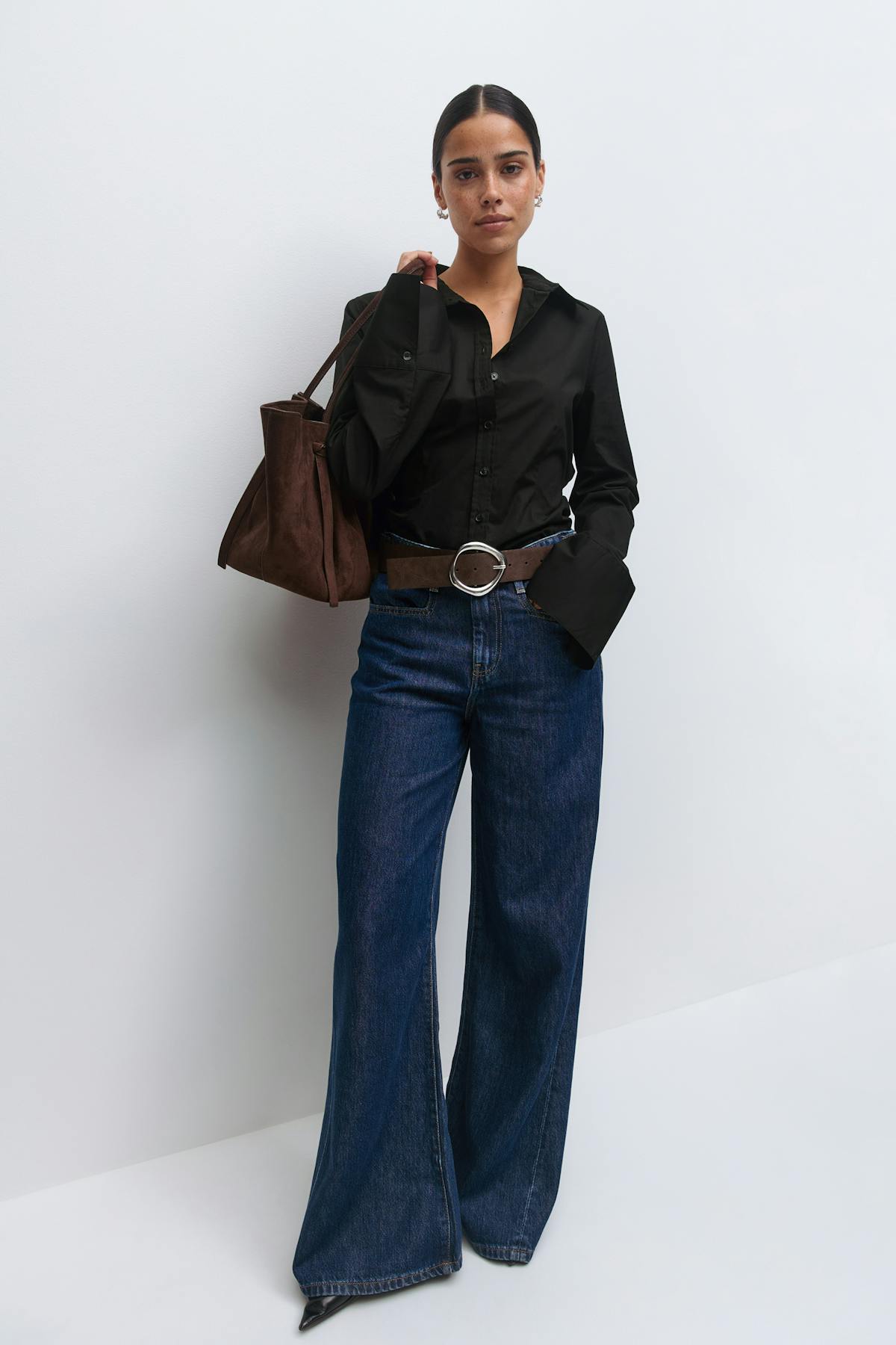 Shaped tie blouse