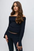 Y off shoulder sweater
