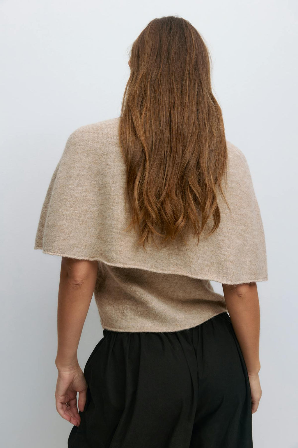 Knitted cape cardigan