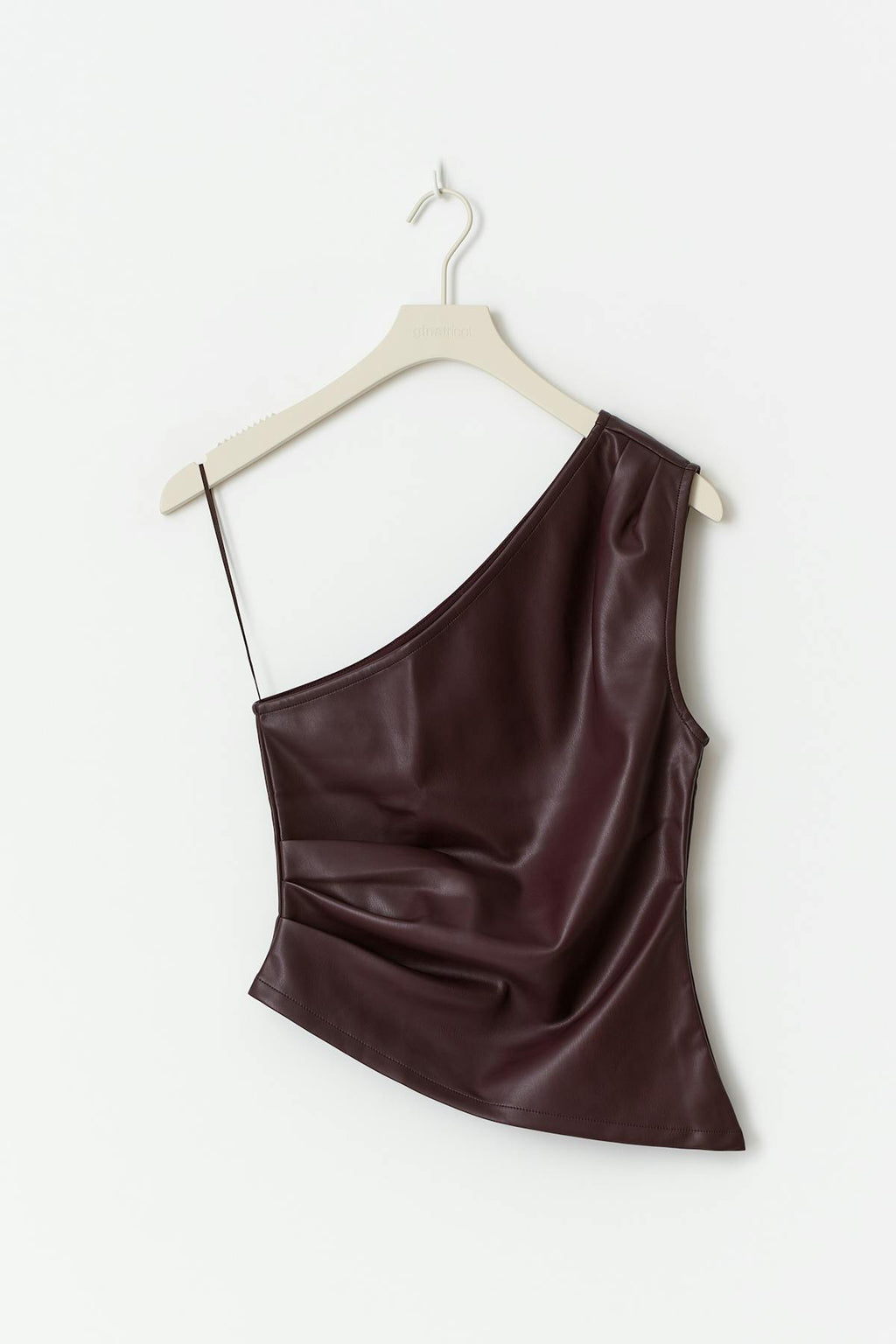 One shoulder pu top