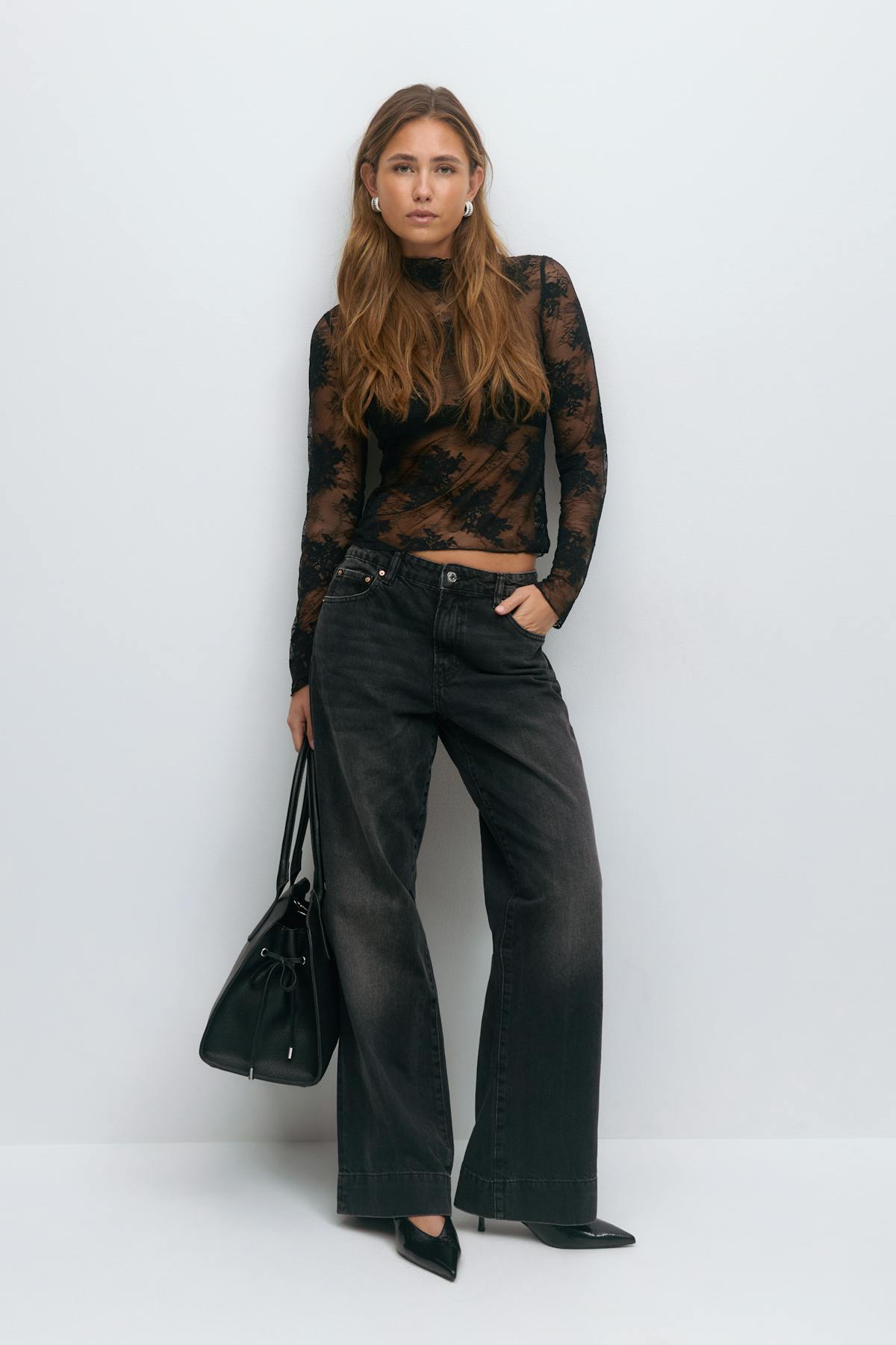 Lace turtleneck