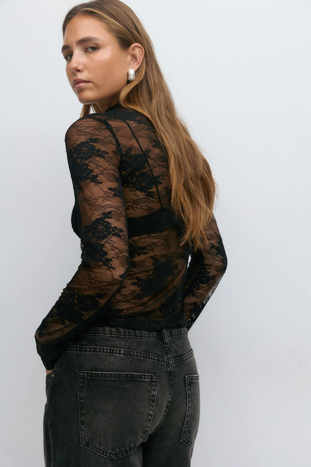 Lace turtleneck