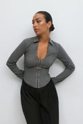 Hook and eye shirt