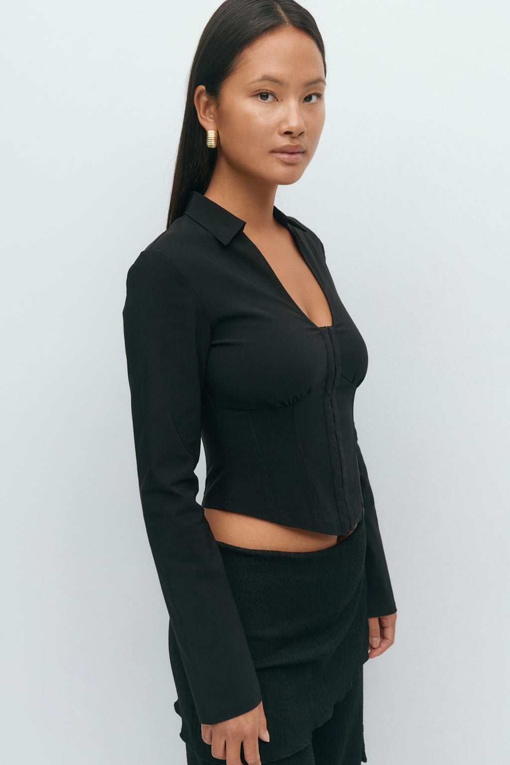 Hook and eye shirt