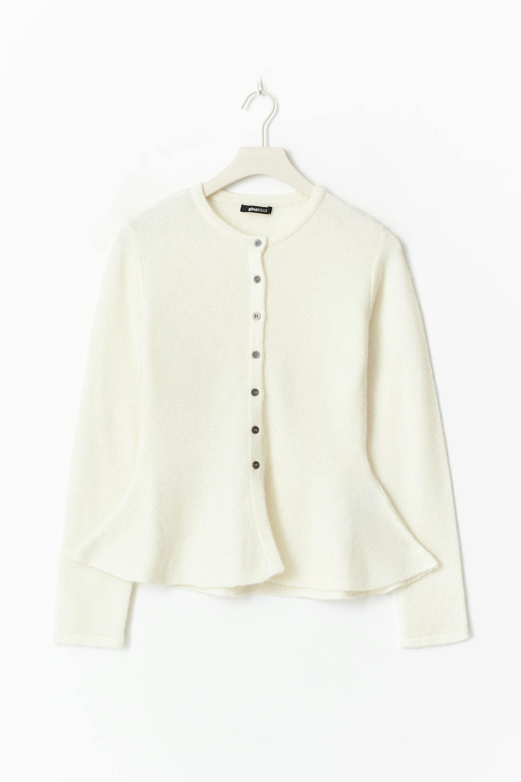 Knitted peplum cardigan