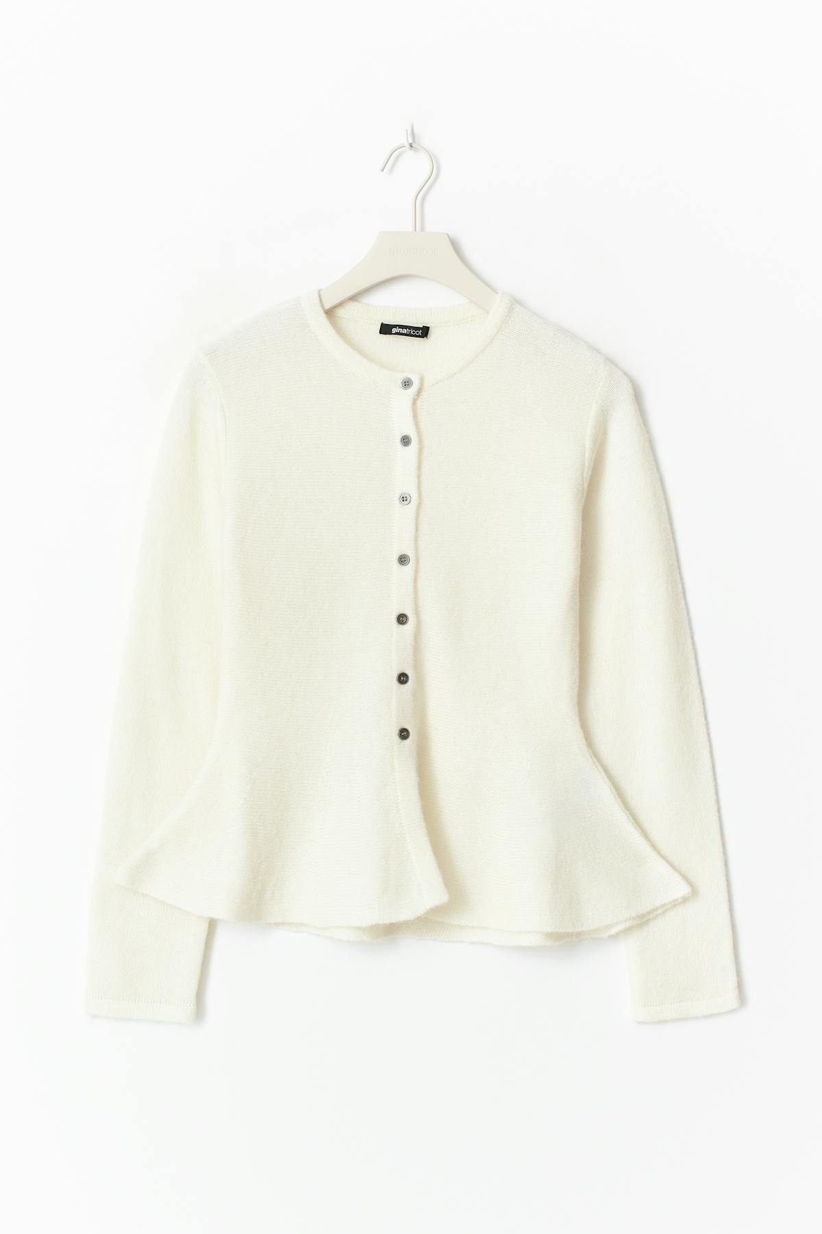 Knitted peplum cardigan