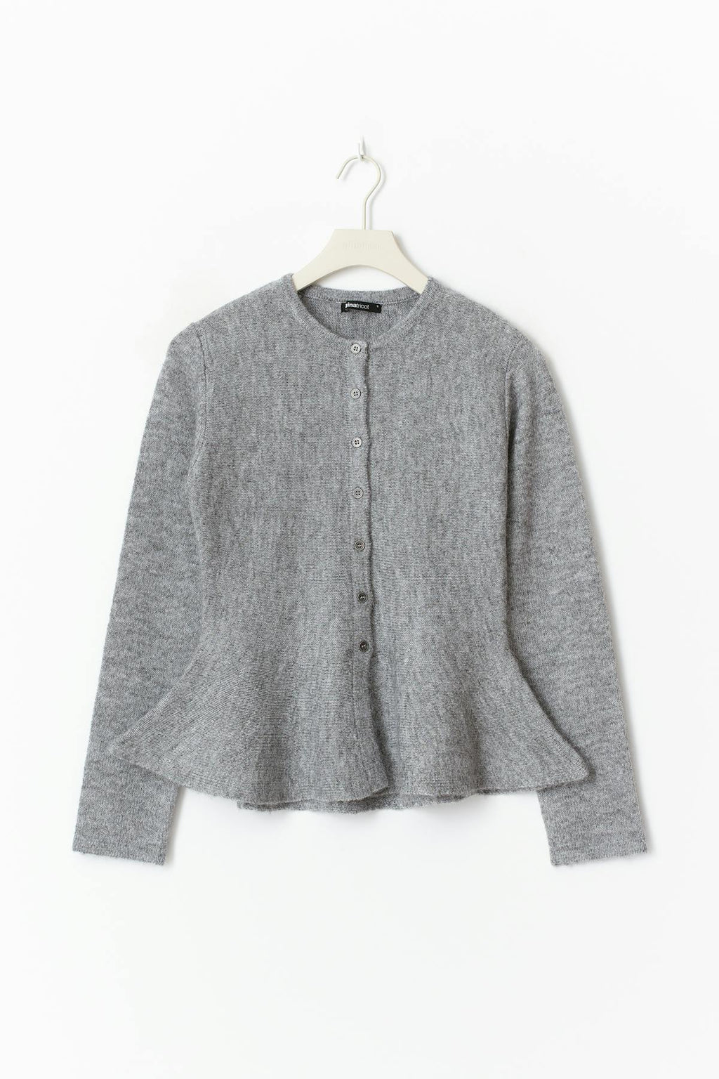 Knitted peplum cardigan