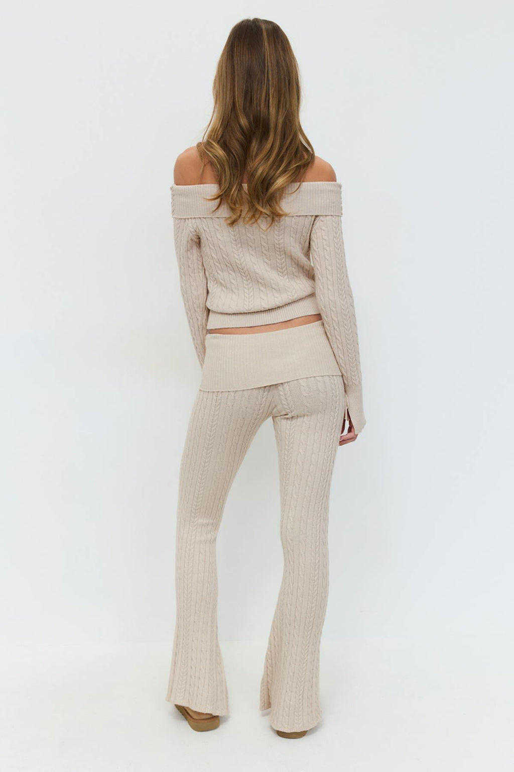 14+ cable knitted pants