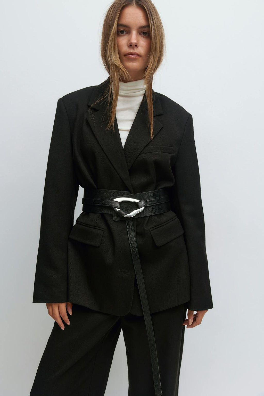 Wide statement belt