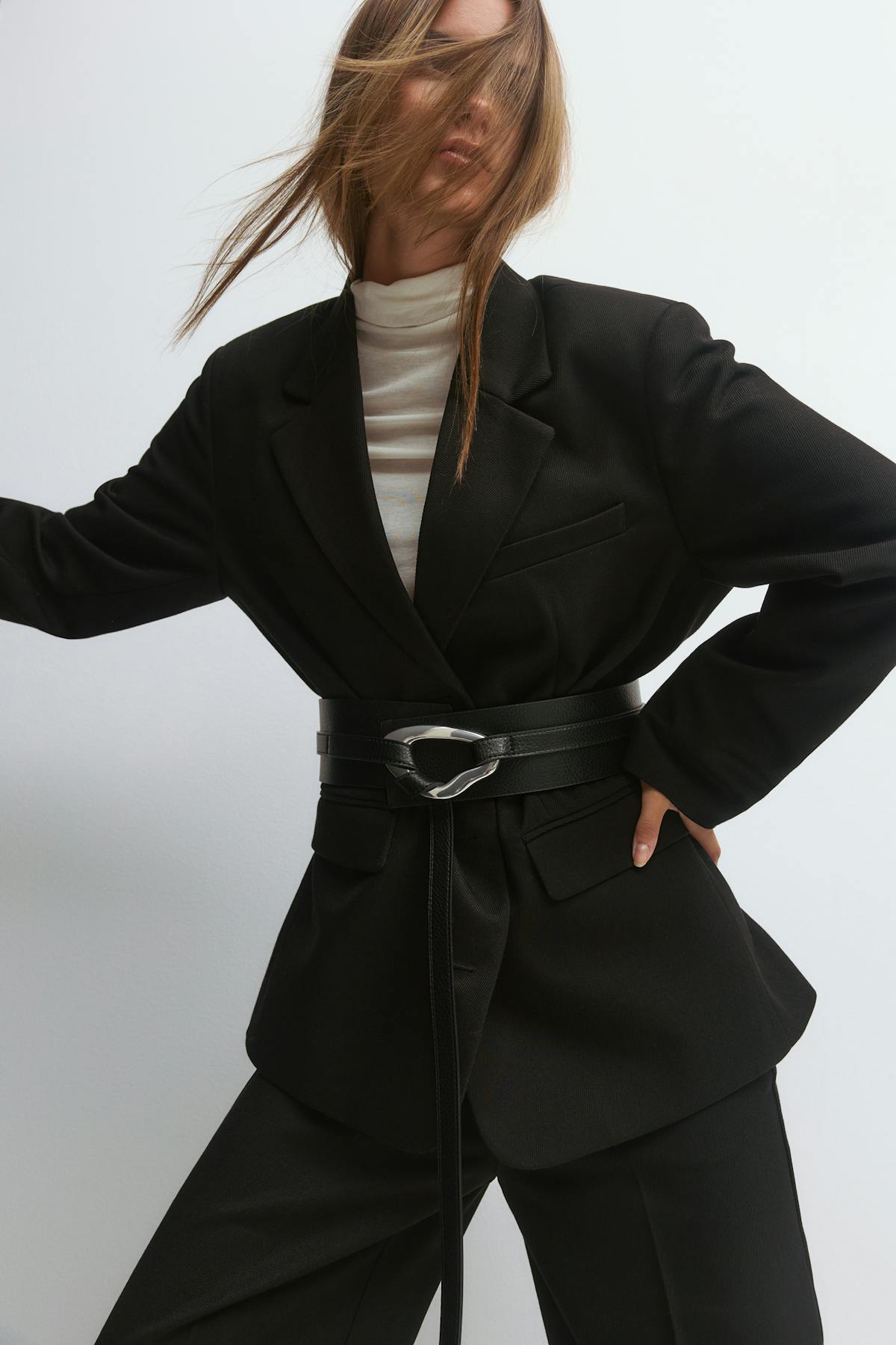 Wide statement belt