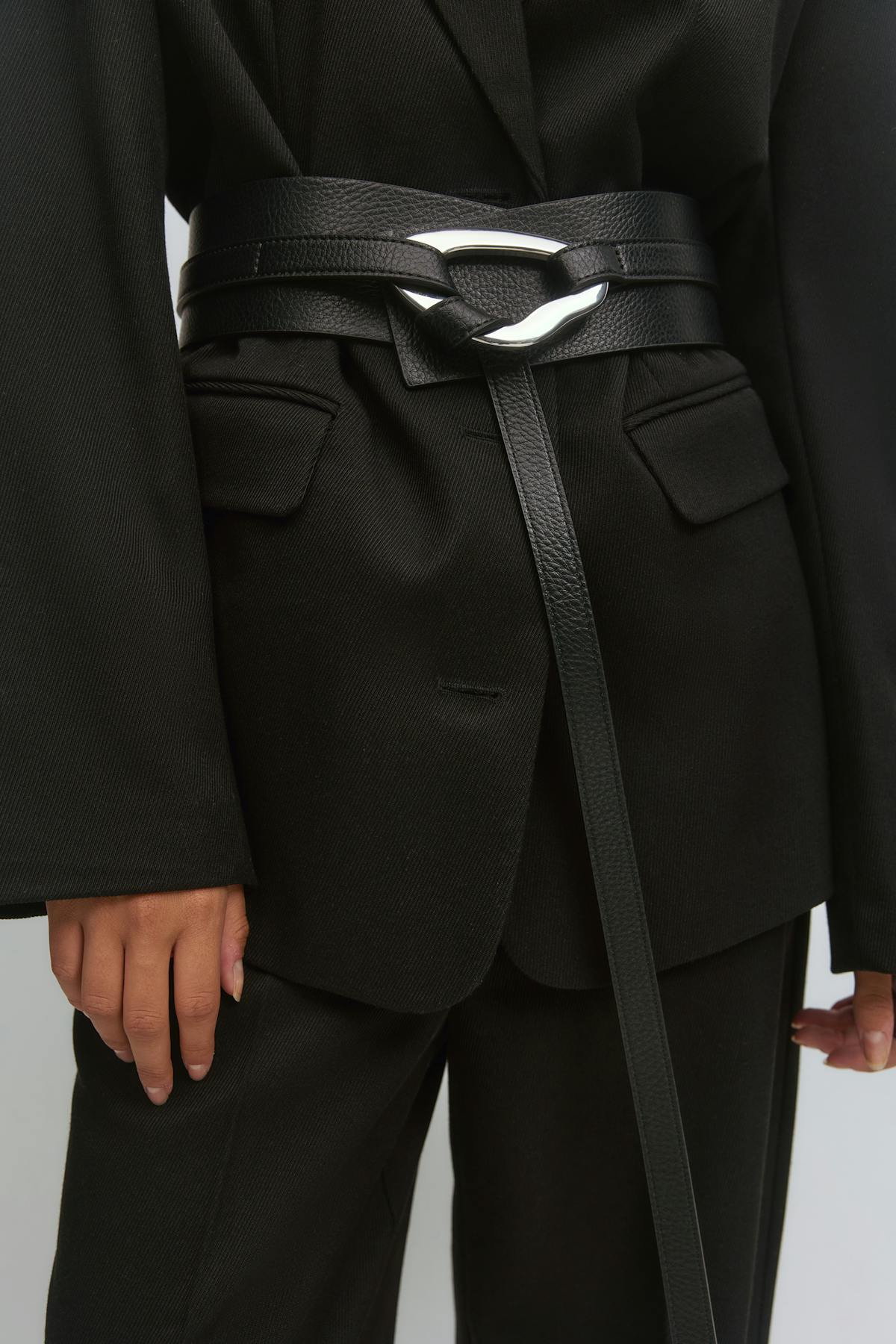 Wide statement belt