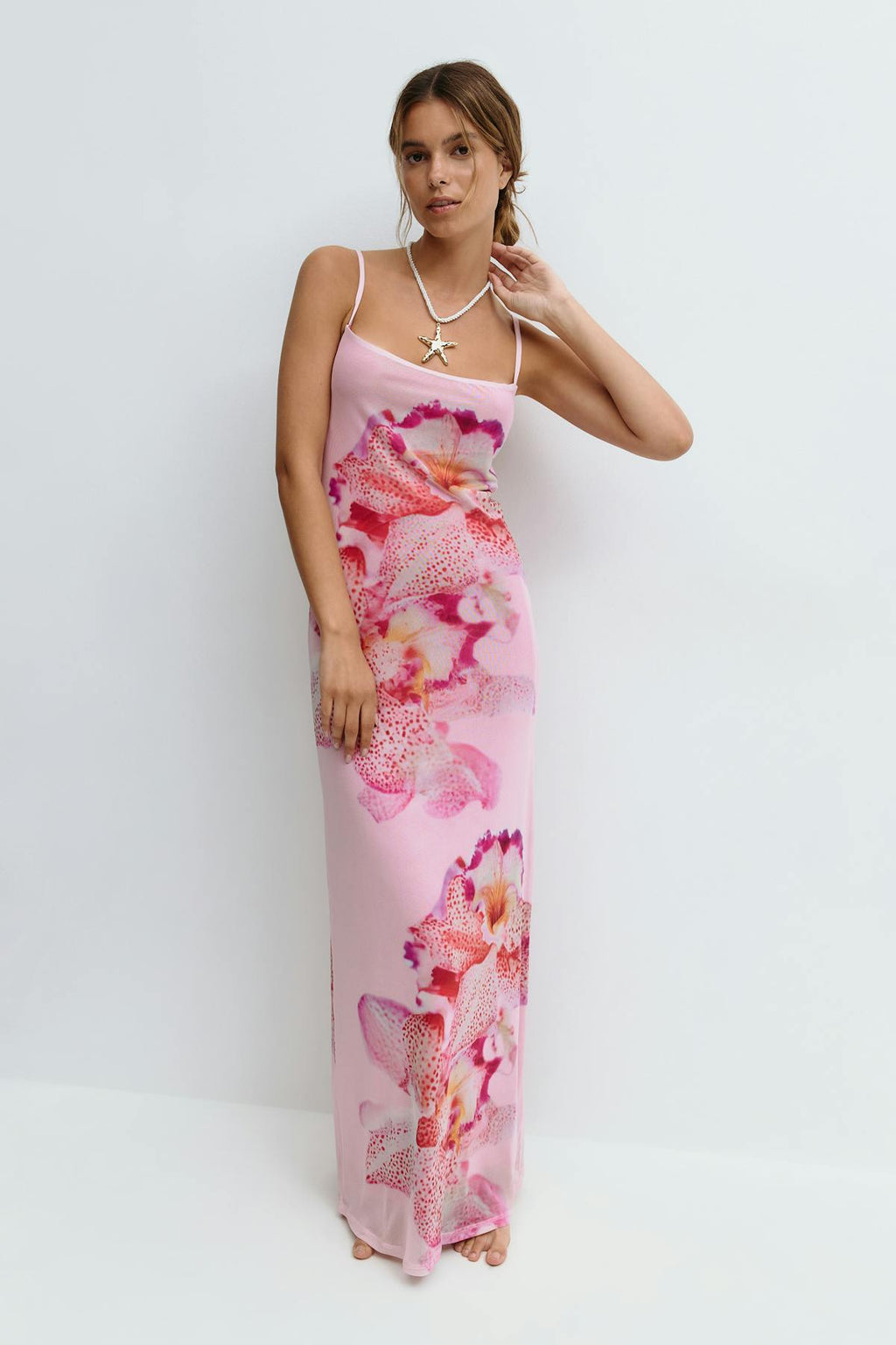 Mesh maxi dress