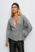 Shaped knitted cardigan