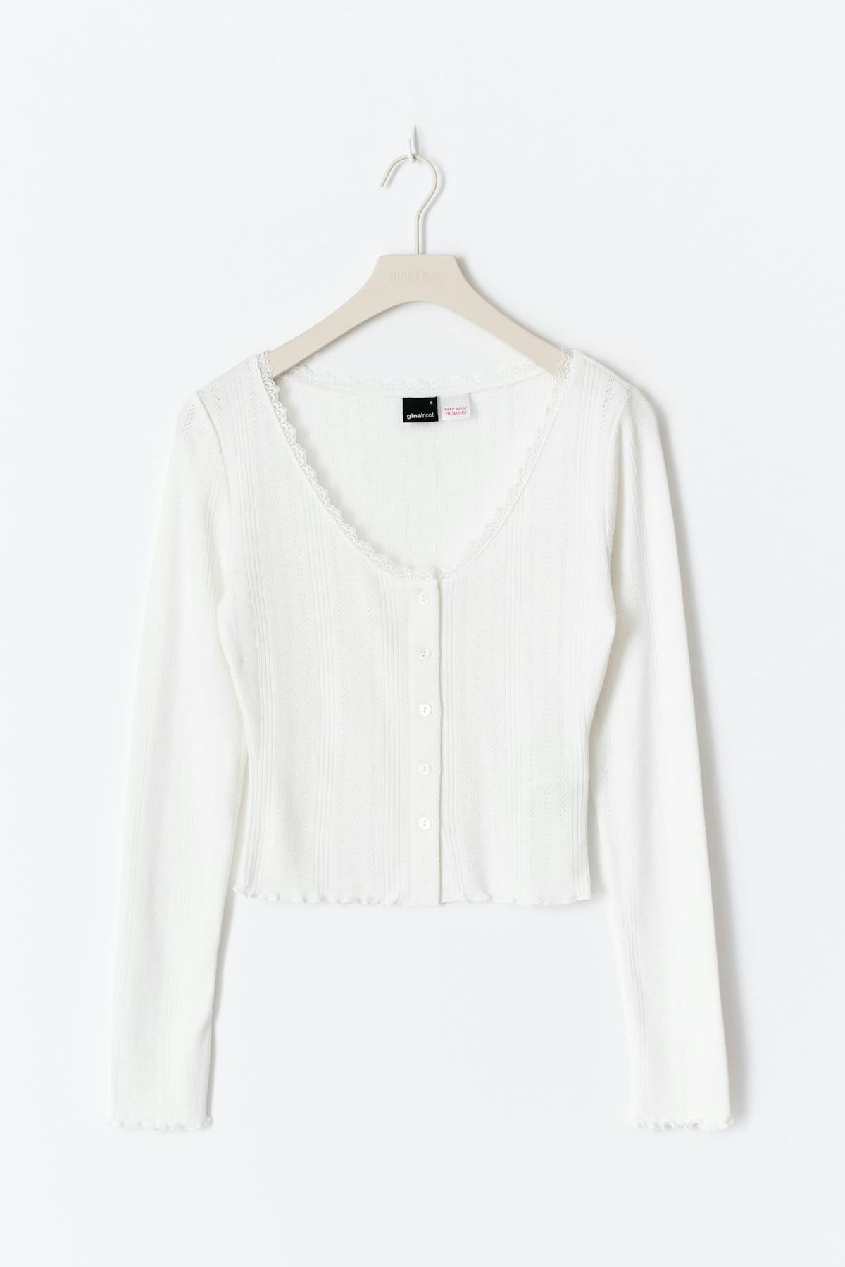Pointelle loungewear cardigan