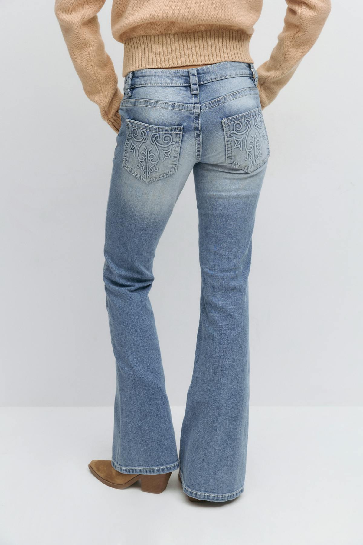 14+ hip hug flare jeans