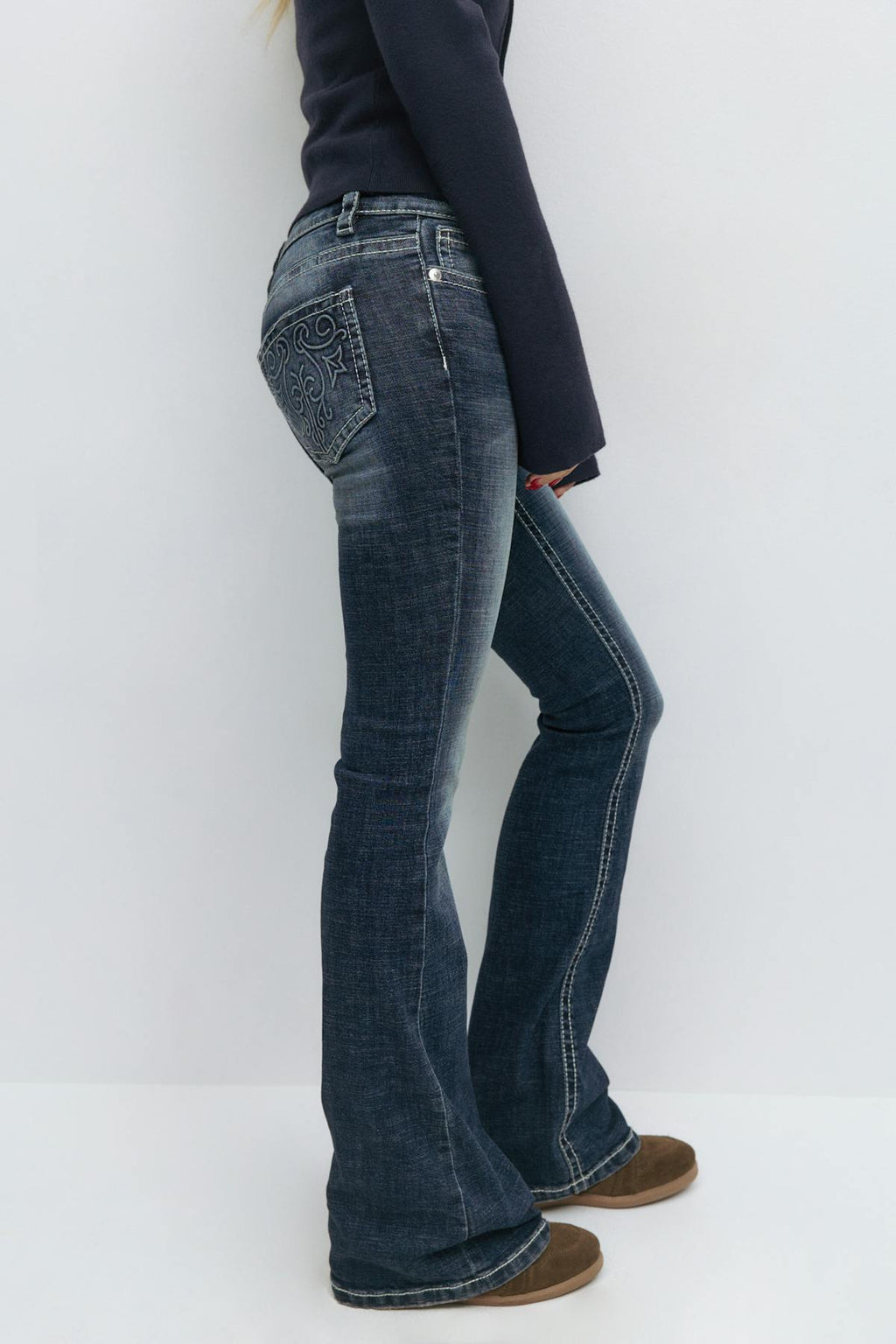 14+ hip hug flare jeans