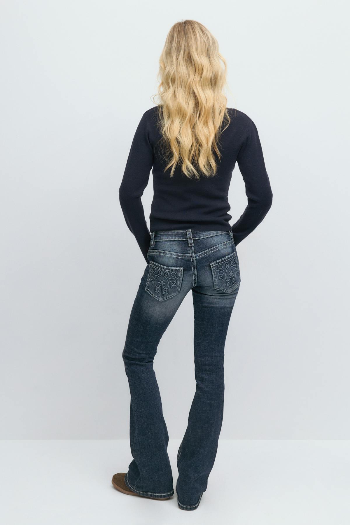14+ hip hug flare jeans