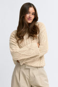 Knitted cable sweater