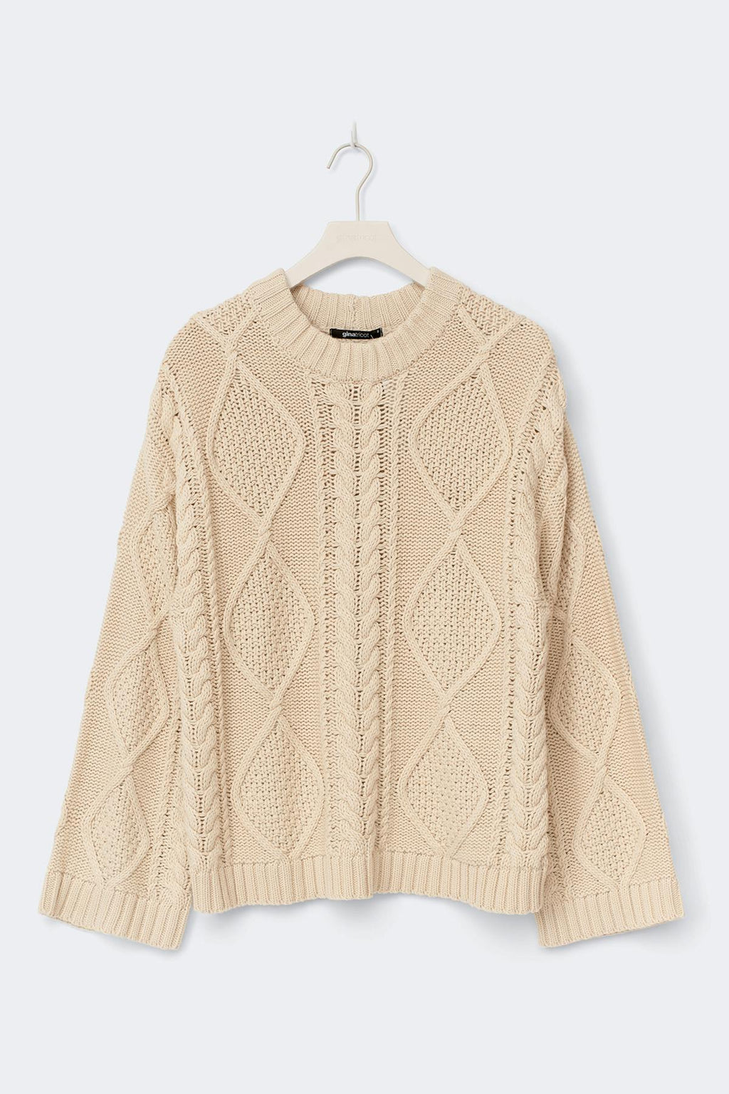 Knitted cable sweater