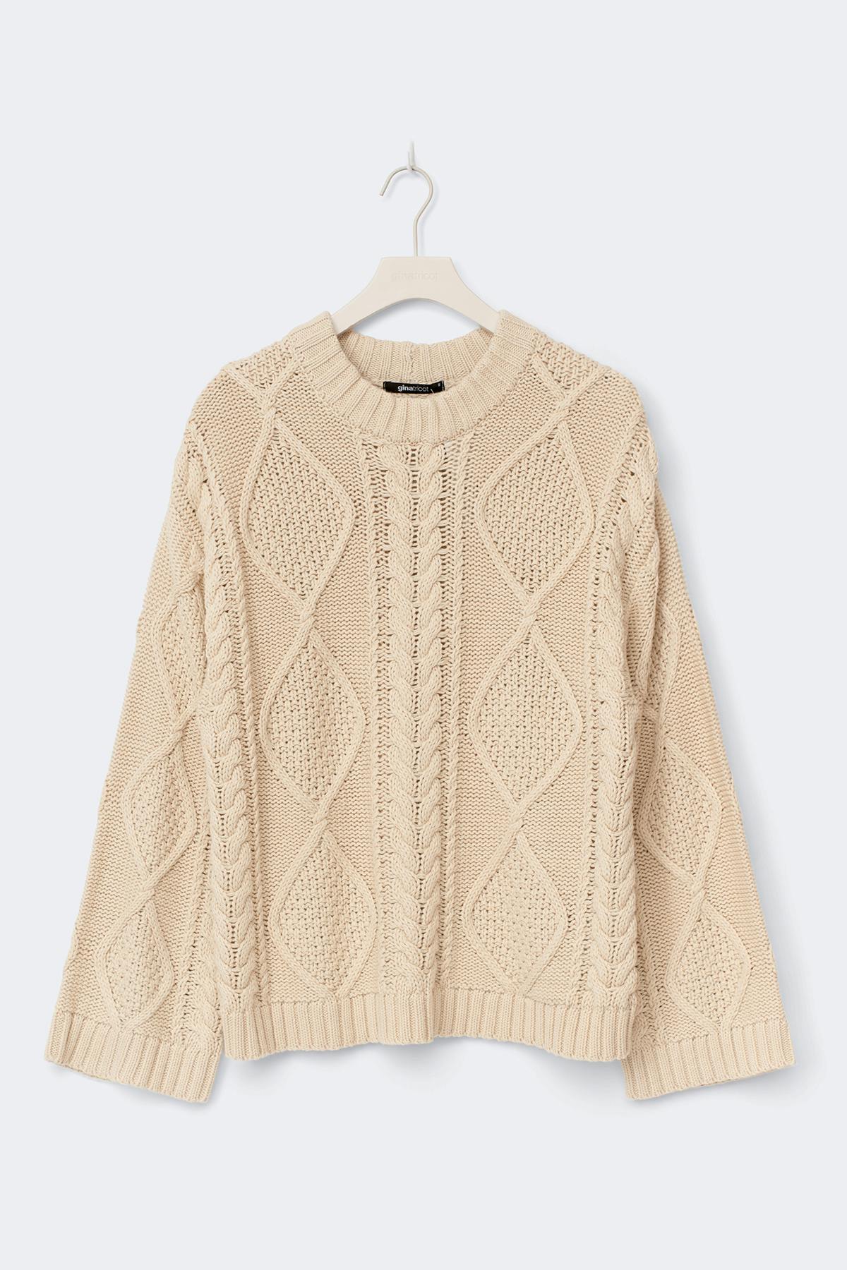 Knitted cable sweater