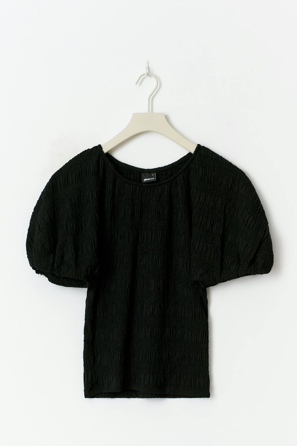 Textured puff sleeve top