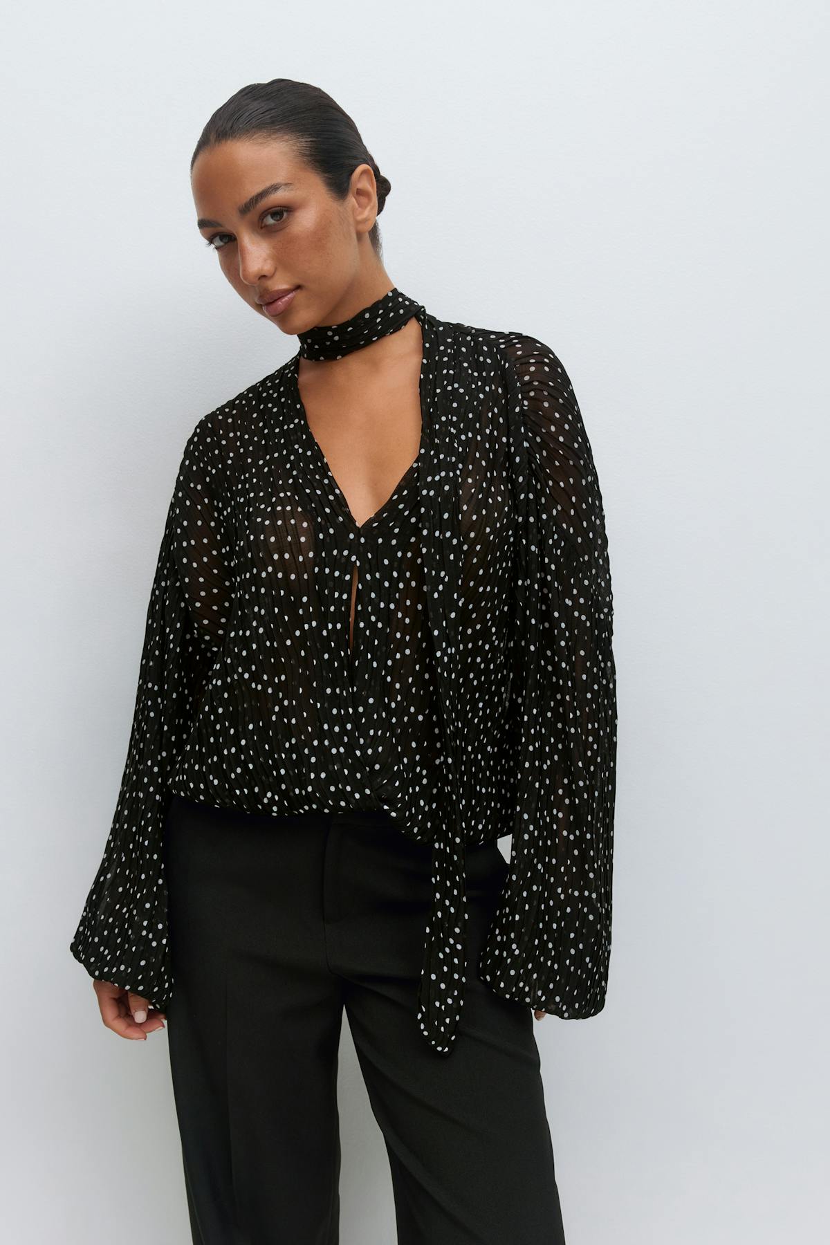 Scarf blouse