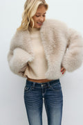 14+ faux fur jacket