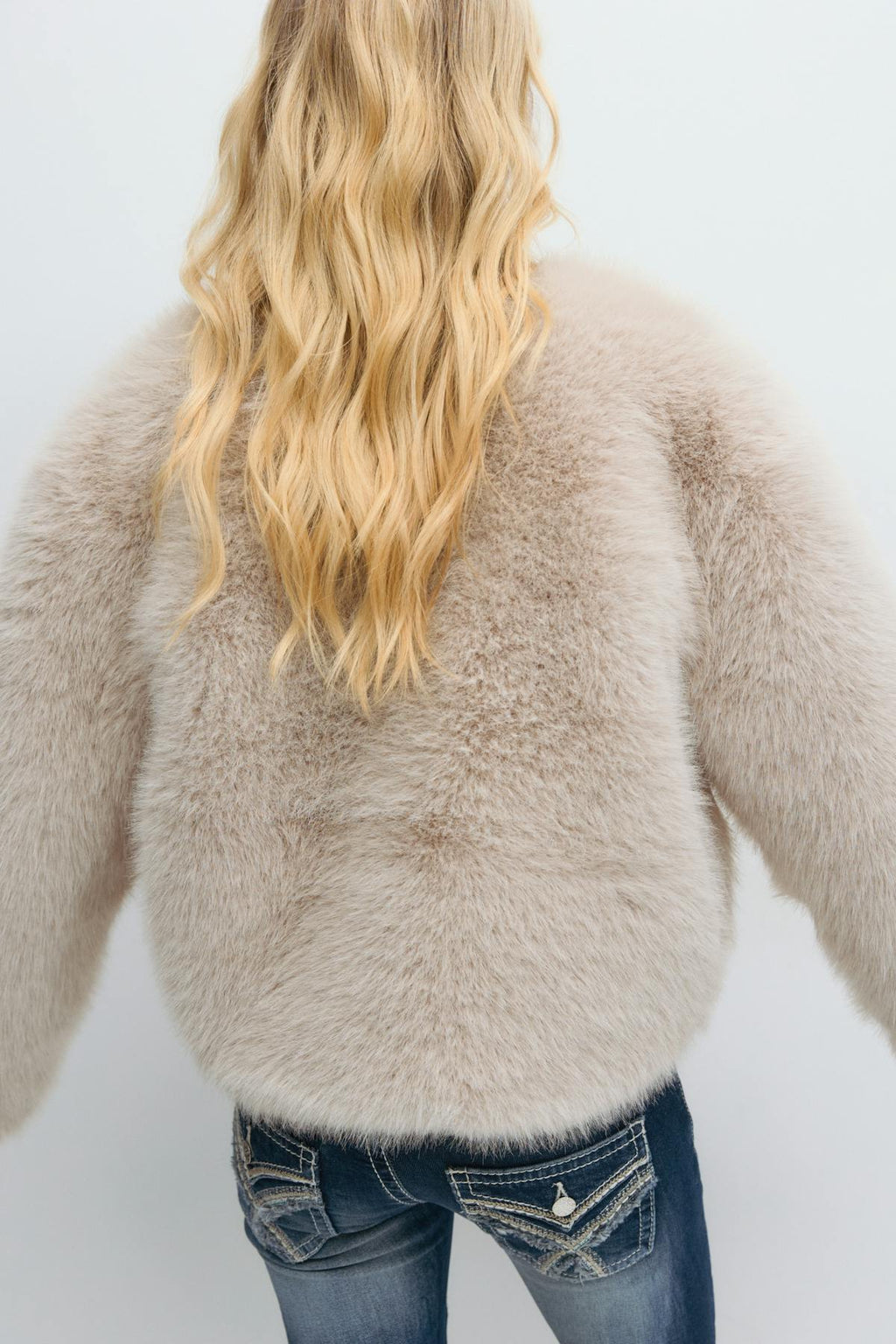 14+ faux fur jacket