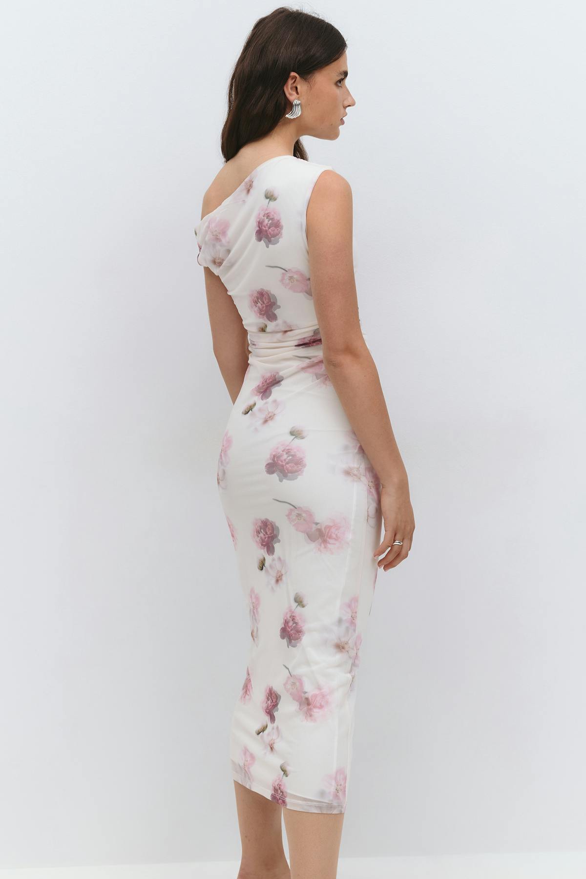 Asymmetric midi dress