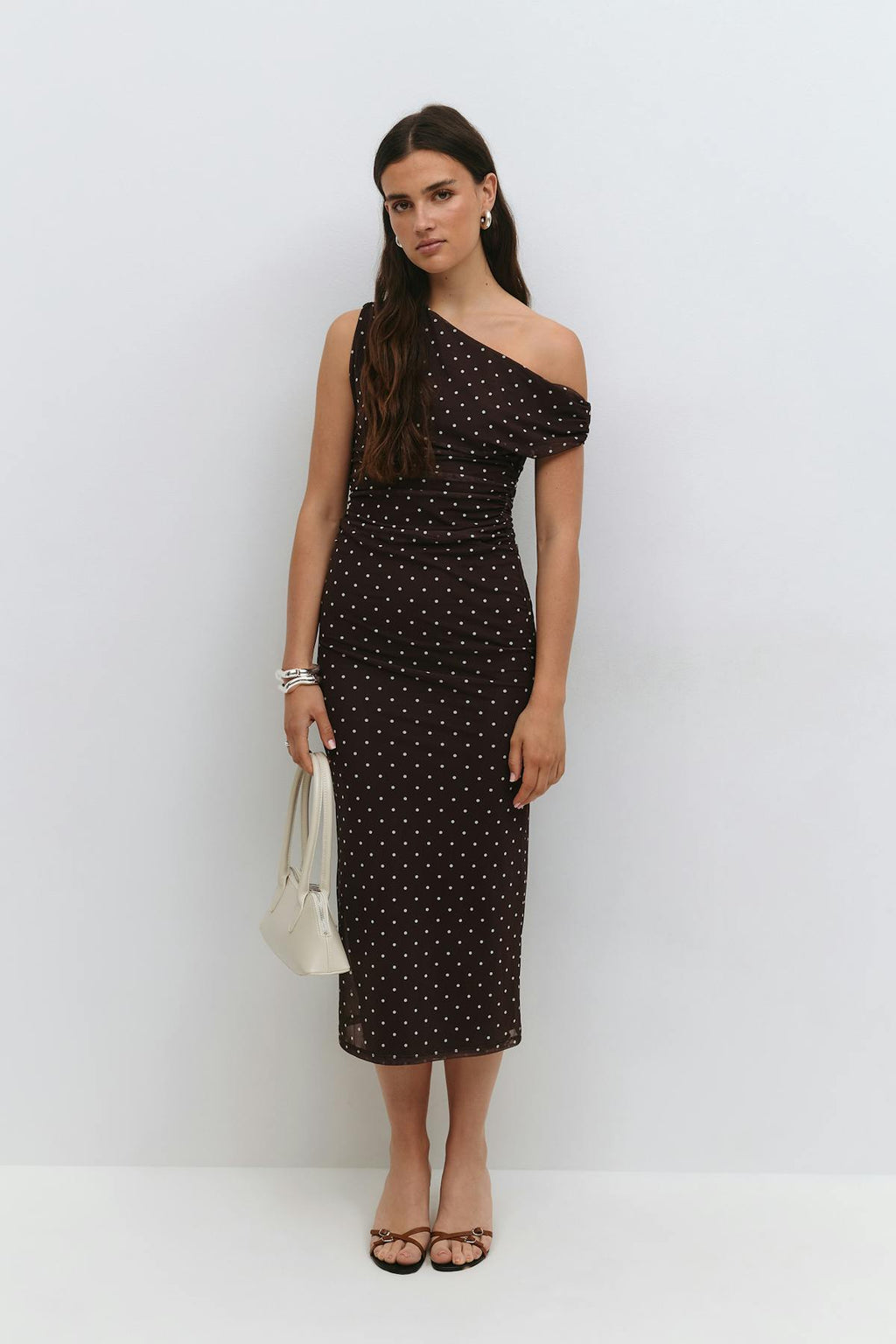 Asymmetric midi dress