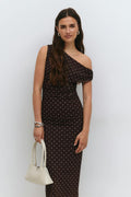 Asymmetric midi dress