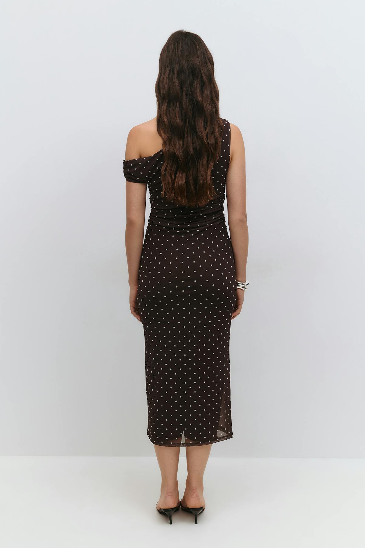 Asymmetric midi dress