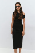 Asymmetric midi dress