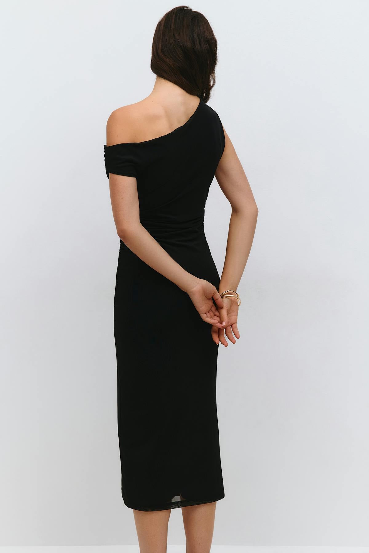 Asymmetric midi dress