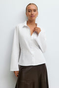 Shaped tie blouse
