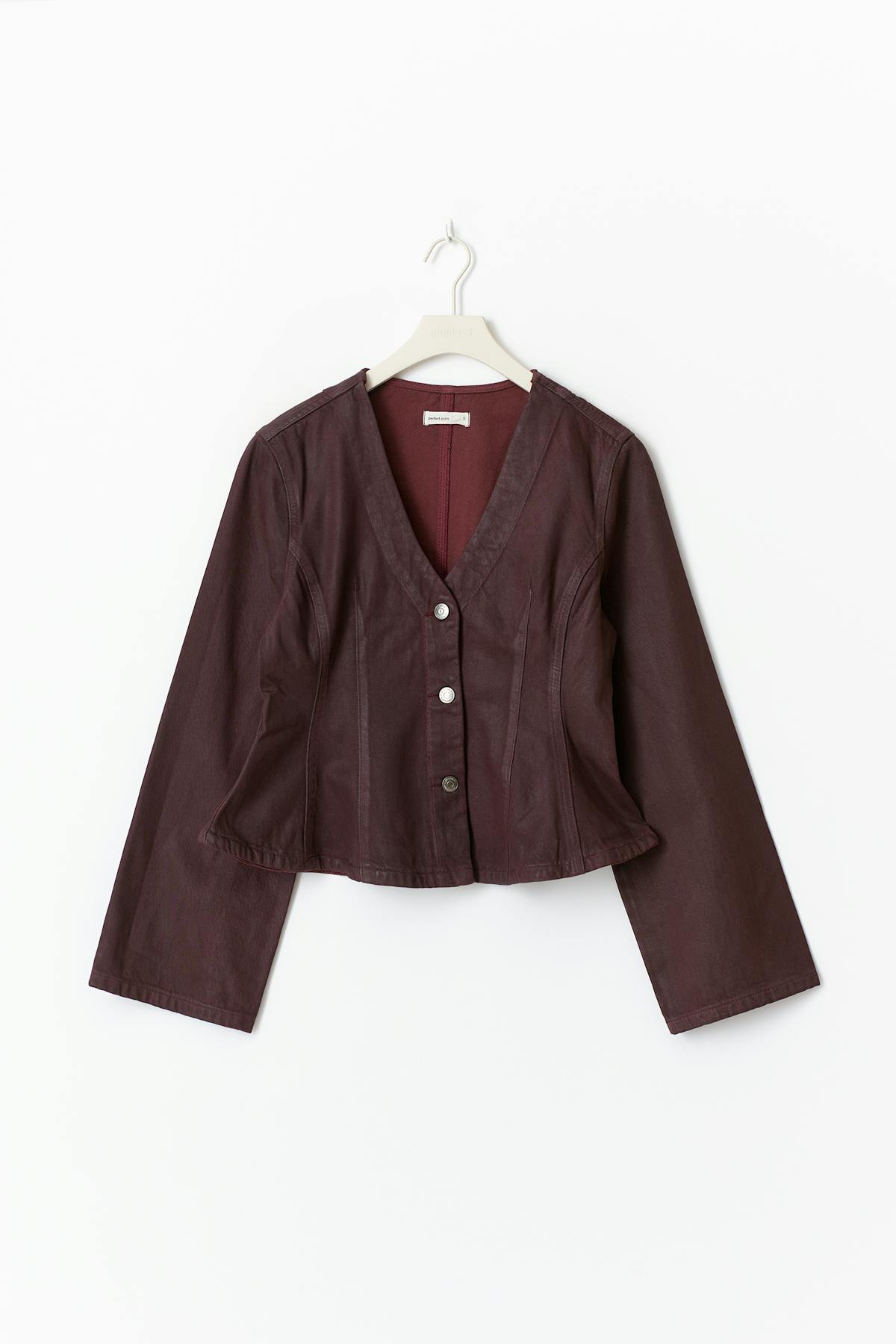 Coated denim jacket