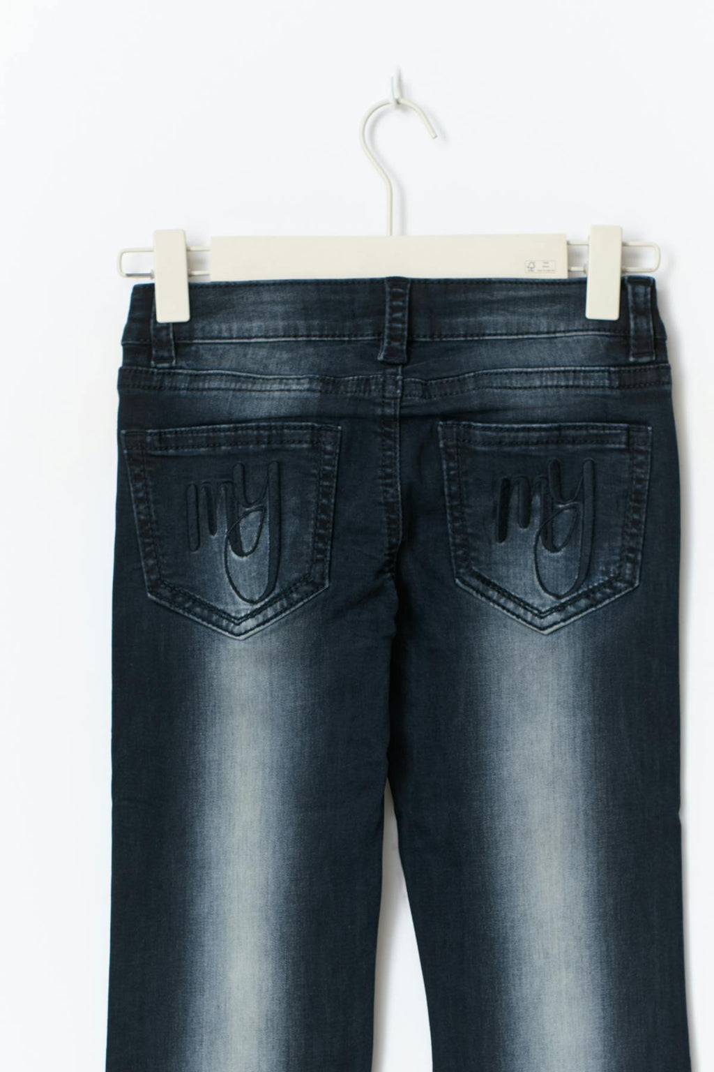 Low waist rhinestone jeans