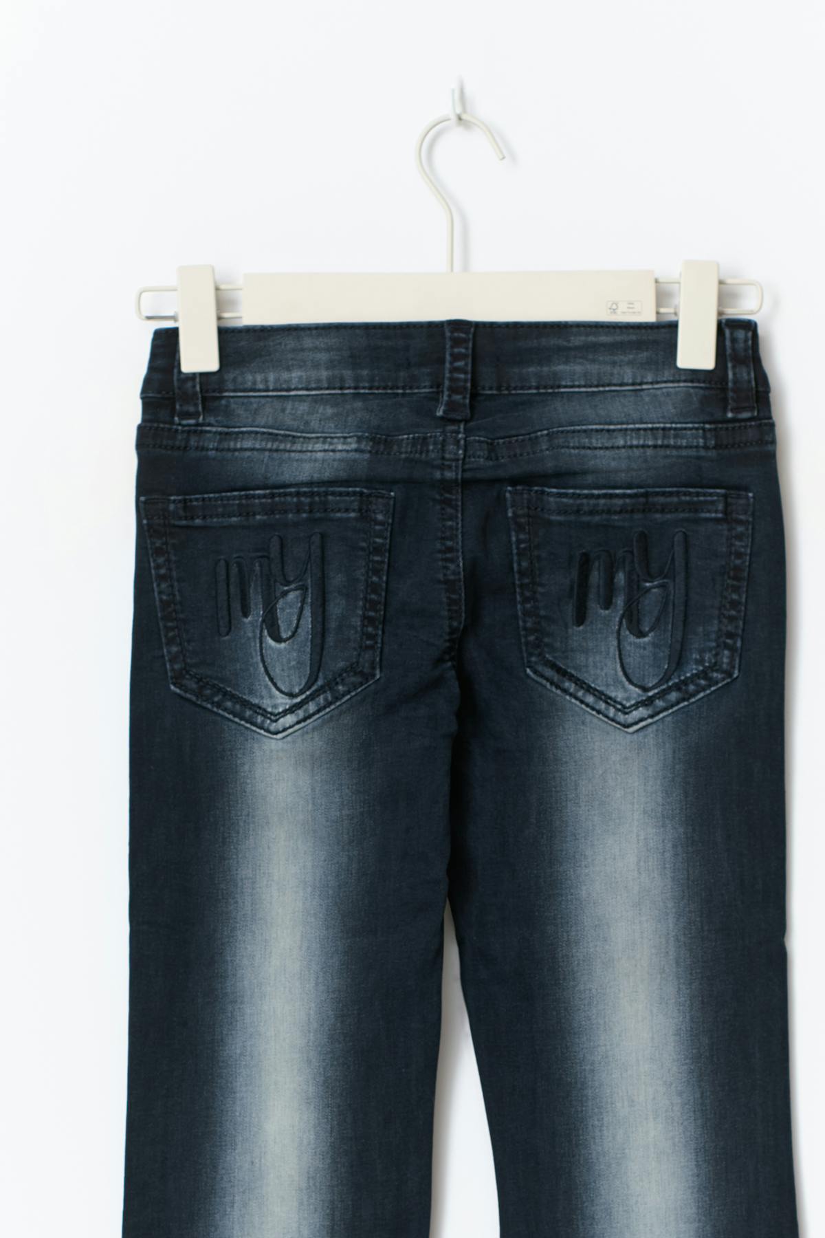 Low waist rhinestone jeans