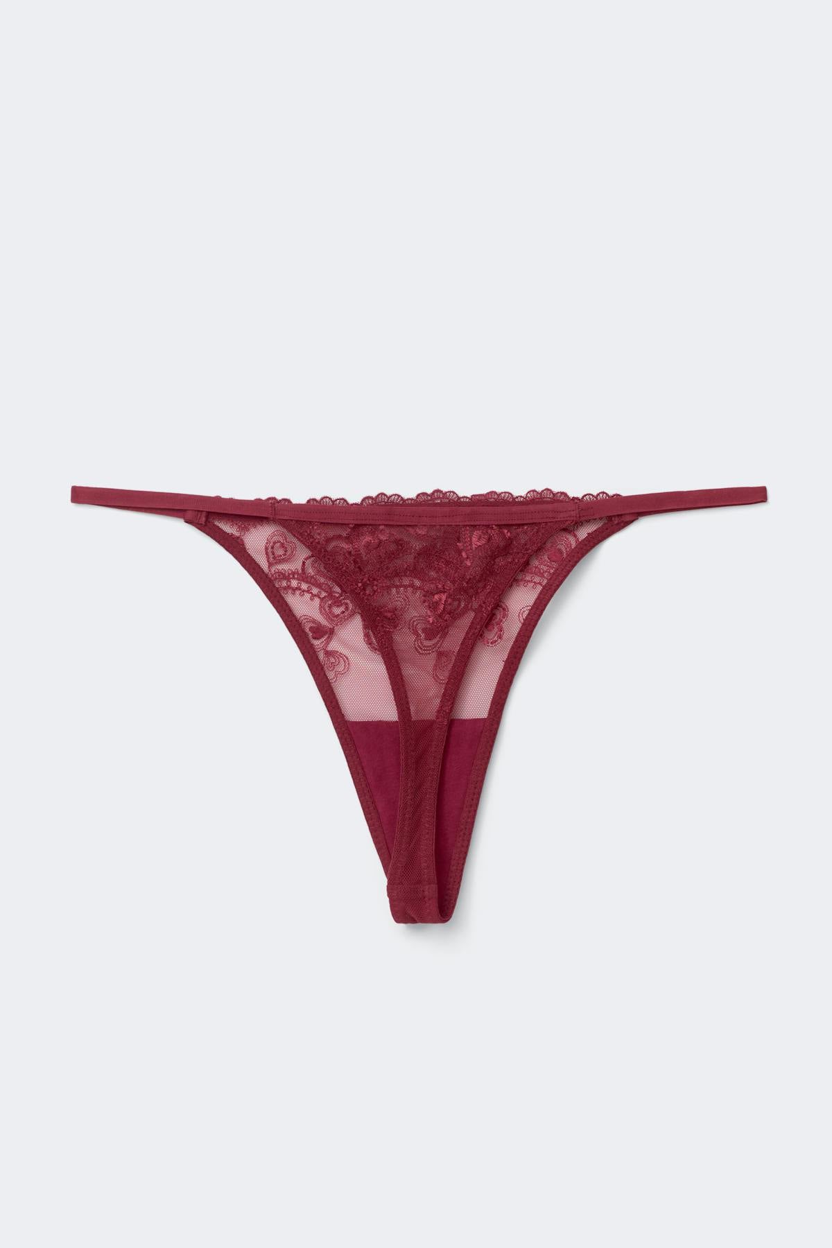 2-pack embroidery lace thong