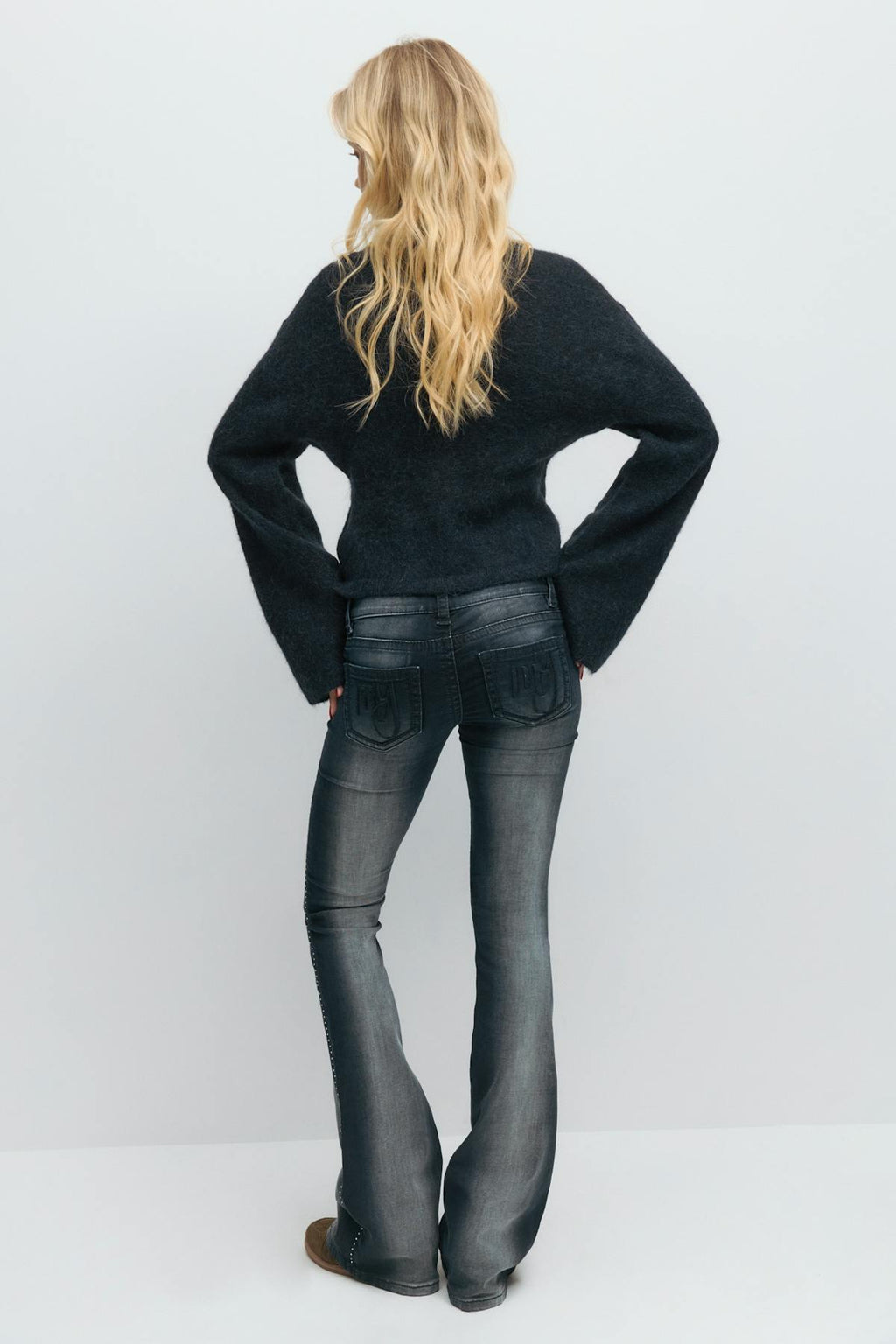 14+ ultra low rhinestone jeans