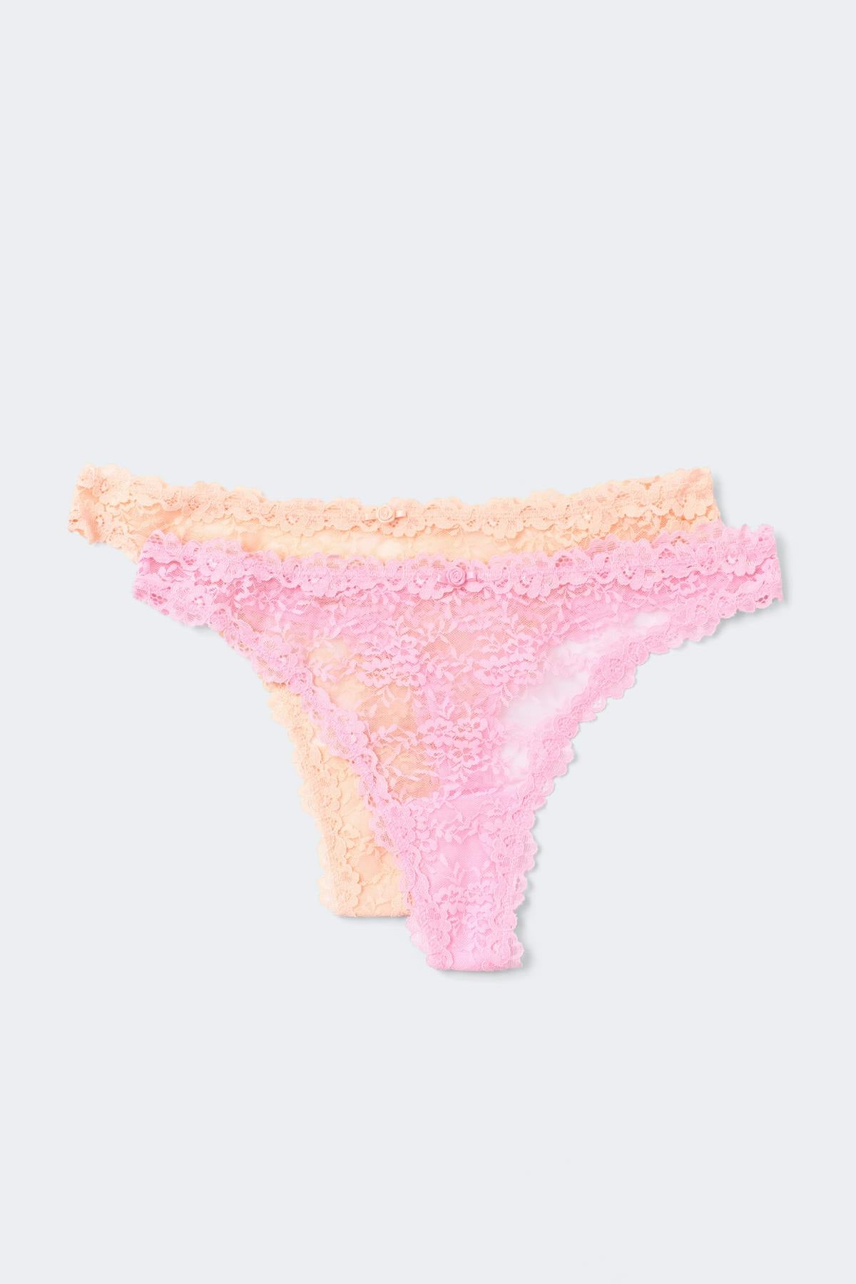 2-pack flirty lace thong