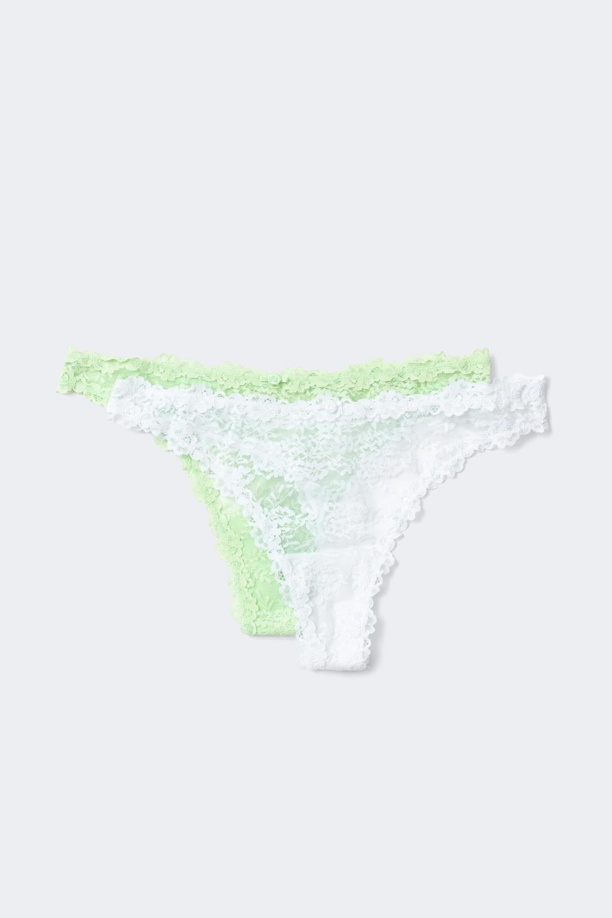 2-pack flirty lace thong